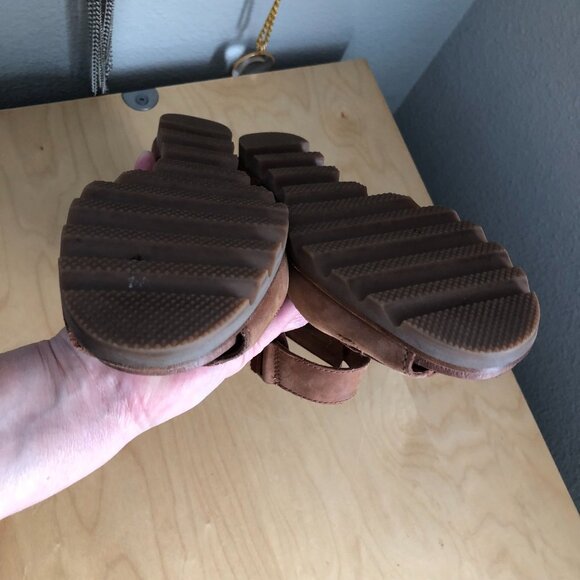 Sorel Joanie II Nubuck Leather Ankle Strap Wedge Sandals - Picture 11 of 11